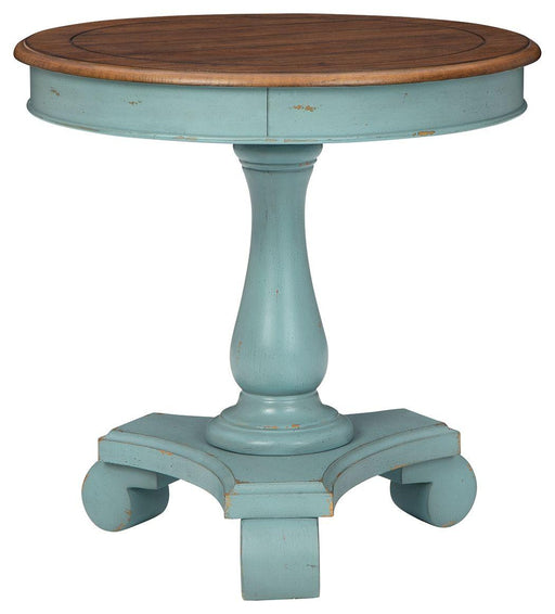 Ashley Mirimyn Accent Table - Teal/Brown