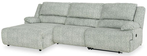 Ashley Mcclelland - Gray - 3-Piece Reclining Sectional With Laf Press Back Chaise