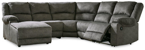 Ashley Benlocke - Flannel - 5-Piece Reclining Sectional With Laf Corner Chaise
