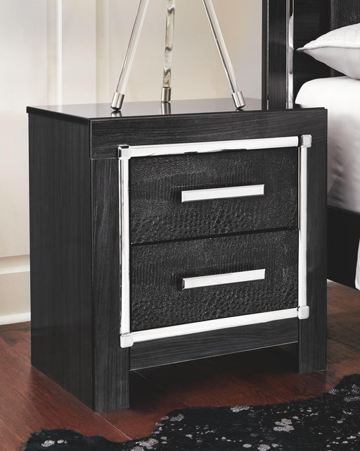 Ashley Kaydell Two Drawer Night Stand - Black