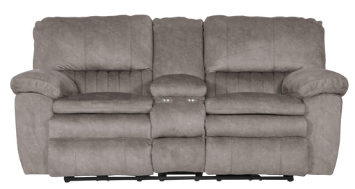 Catnapper Reyes - Power Lay Flat Reclining Console Loveseat With Storage & Cupholders - Graphite