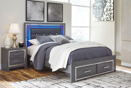 Ashley Lodanna - Gray - Queen Panel Bed With 2 Storage Drawers