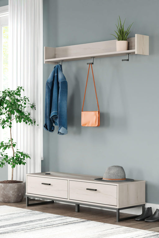 Ashley Socalle - Natural - Bench With Coat Rack