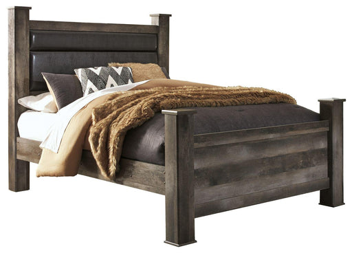 Ashley Wynnlow - Gray - Queen Upholstered Poster Bed