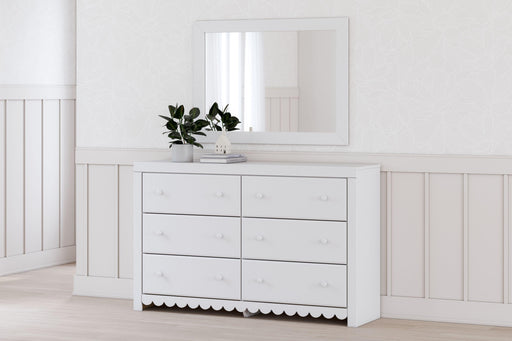 Ashley Mollviney - White - Dresser And Mirror