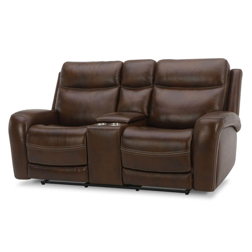 Liberty Furniture Blair - Loveseat With Console P2 & ZG - Cognac