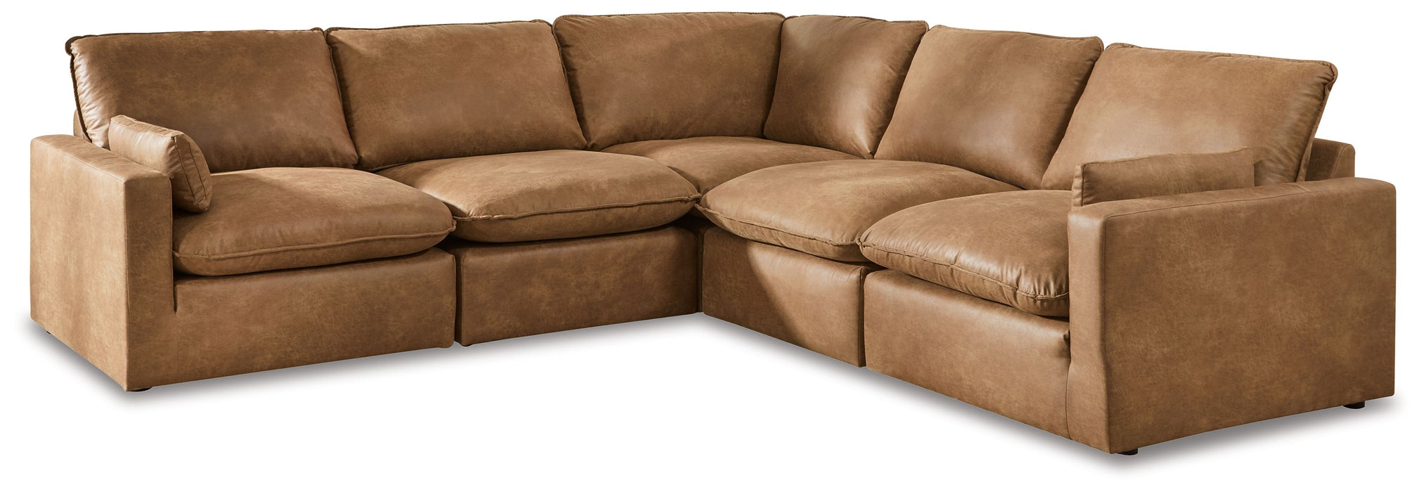 The Marlaina Caramel Sofa 3 Pc Sectional is available at Nashco Furniture &  Mattress Outlet store in Jacksonville, FL.