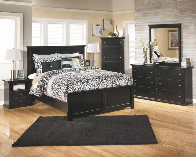 Ashley Maribel - Black - 6 Pc. - Dresser, Mirror, Chest, King Panel Bed