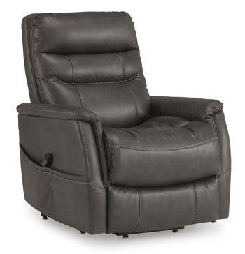 Ashley Strawbill Power Lift Recliner - Shadow