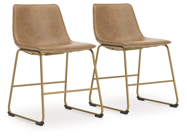 Ashley Ciabori Dining UPH Side Chair (2/CN) - Toast/Gold