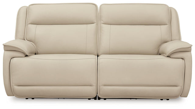 Ashley Double Deal - Almond - 2-Piece Power Reclining Loveseat Sectional