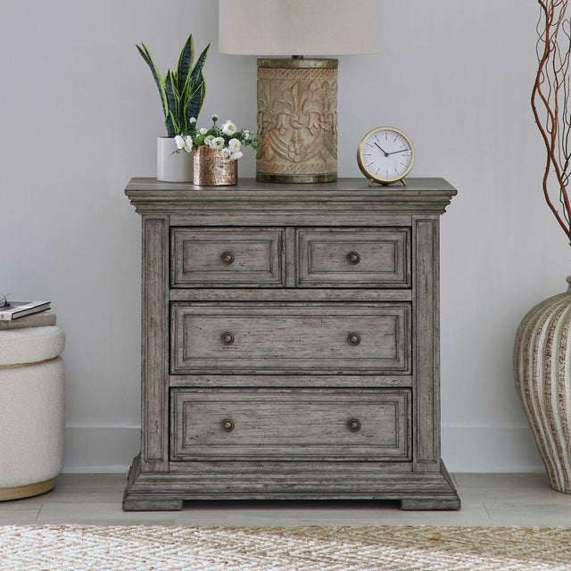 Liberty Furniture Big Valley - Bedside Chest With Charging Station - Gray