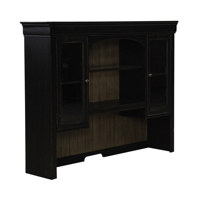 Liberty Furniture Meritage - Jr Executive Credenza Hutch - Aged Charcoal