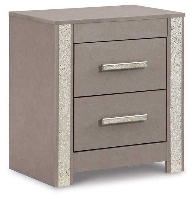 Ashley Surancha Two Drawer Night Stand - Gray