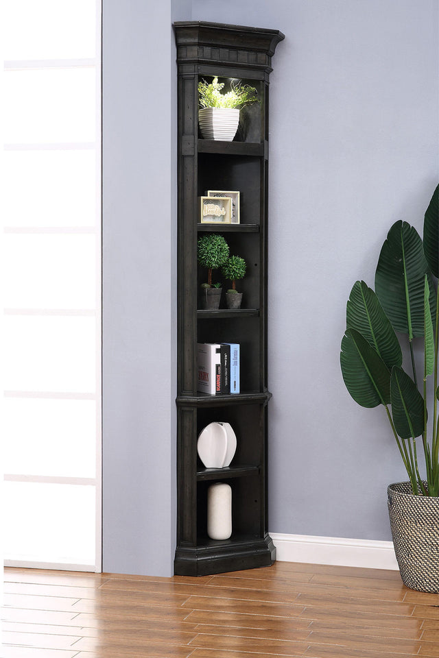 Parker House Washington Heights - Outside Corner Bookcase - Washed Charcoal