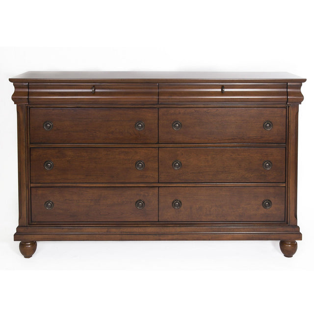 Liberty Furniture Rustic Traditions - 8 Drawer Dresser - Dark Brown