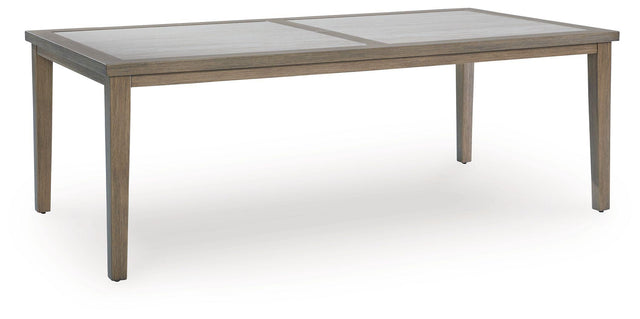 Ashley Rainier Ranch RECT Dining Table w/UMB OPT - Brown/Beige