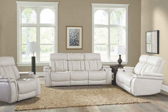 Parker House Royce - Power Reclining Sofa Loveseat And Recliner - Fantom Ivory