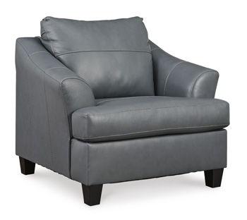 Ashley Genoa - Steel - 2 Pc. - Chair And A Half, Ottoman