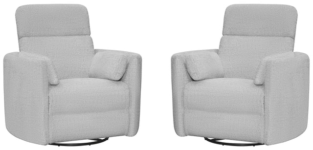 Parker House Radius - Manual Swivel Recliner (Set of 2) - Angora Linen