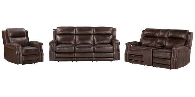 Parker House Hensley - Power Reclining Sofa Loveseat And Recliner - Smooth Espresso