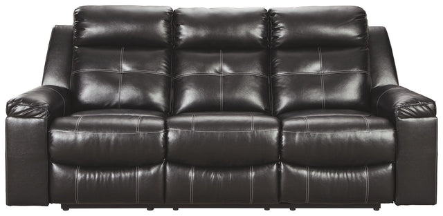 Ashley Kempten Reclining Sofa - Black