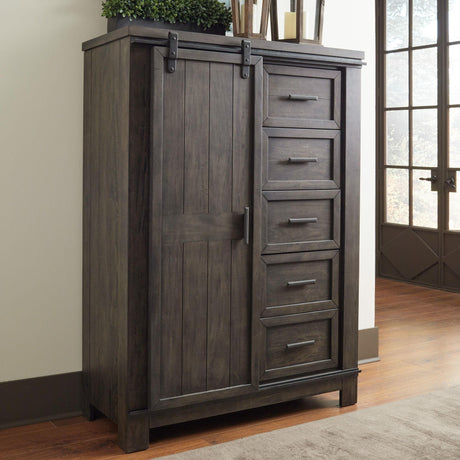 Liberty Furniture Thornwood Hills - Sliding Door Chest - Dark Brown