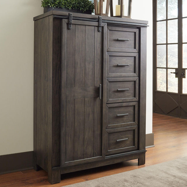Liberty Furniture Thornwood Hills - Sliding Door Chest - Dark Brown