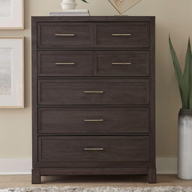 Liberty Furniture Modern Edge - 5 Drawer Chest - Brown