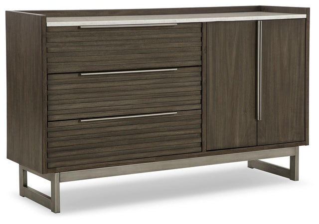 Ashley Arkenton Dresser - Grayish Brown/White