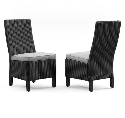 Ashley Beachcroft Side Chair with Cushion (2/CN) - Black/Light Gray