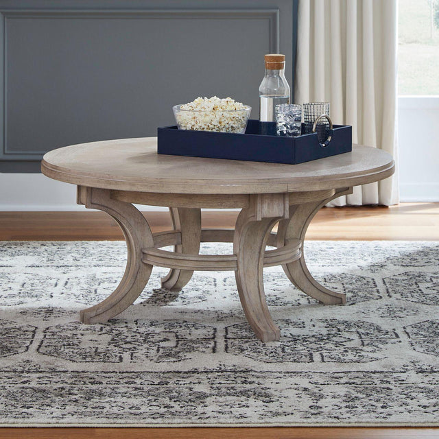 Liberty Furniture New Haven - Round Cocktail Table - Sanctuary White