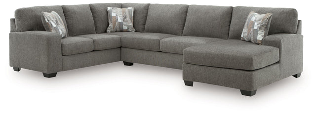 Ashley Clarington - 3-Piece Sectional With RAF Chaise And LAF Sofa - Greystone