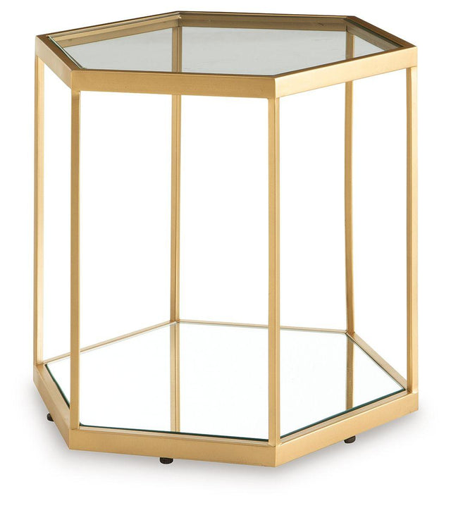 Ashley Veerwick Accent Cocktail Table - Gold Finish