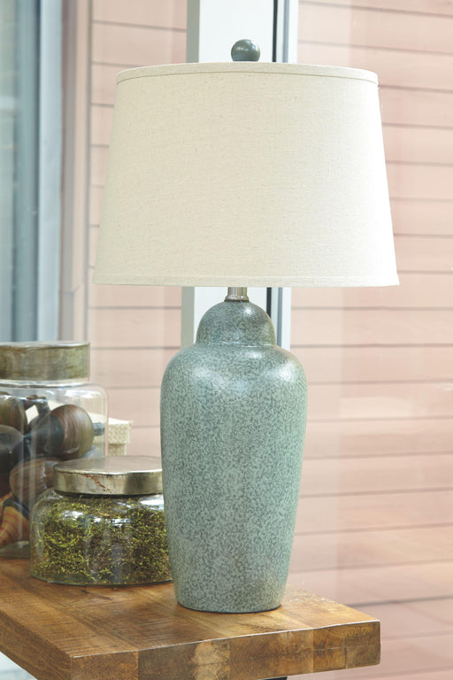 Ashley Saher Ceramic Table Lamp (1/CN) - Green