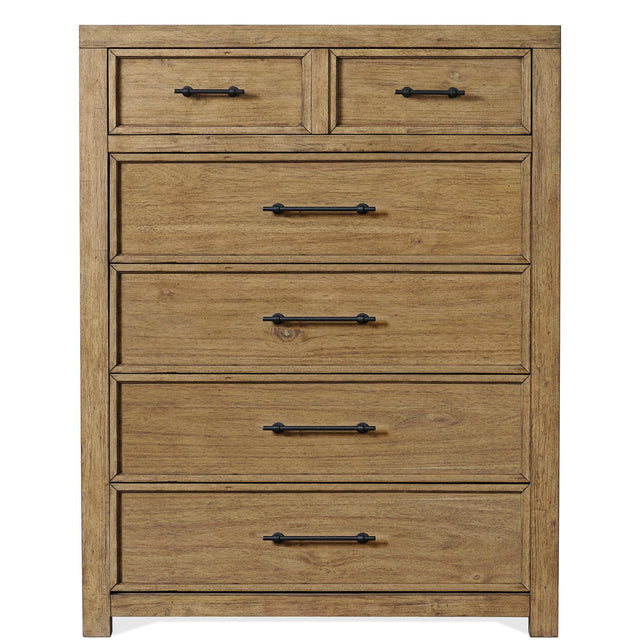 Riverside Furniture Bozeman - Five Drawer Chest - Wood - Light Brown