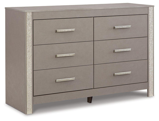 Ashley Surancha Six Drawer Dresser - Gray