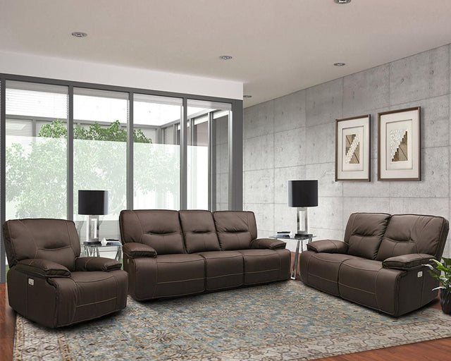 Parker House Spartacus - Power Reclining Sofa Loveseat And Recliner - Chocolate