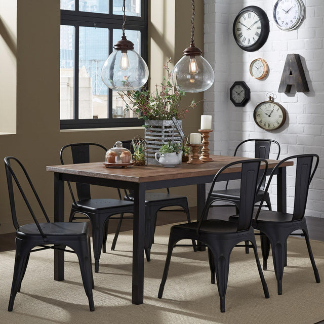 Liberty Furniture Vintage Series - 7 Piece Rectangular Table Set - Black