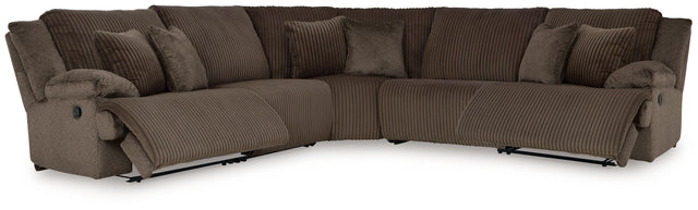 Ashley Top Tier - Chocolate - 5-Piece Reclining Sectional