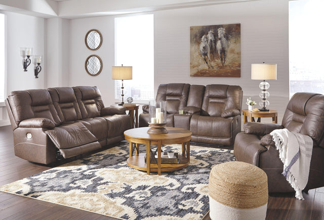 Ashley Wurstrow - Umber - 3 Pc. - Power Sofa, Loveseat, Recliner