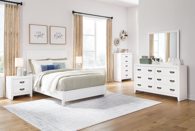 Ashley Binterglen - White - 4 Pc. - Dresser, Mirror, Full Panel Bed