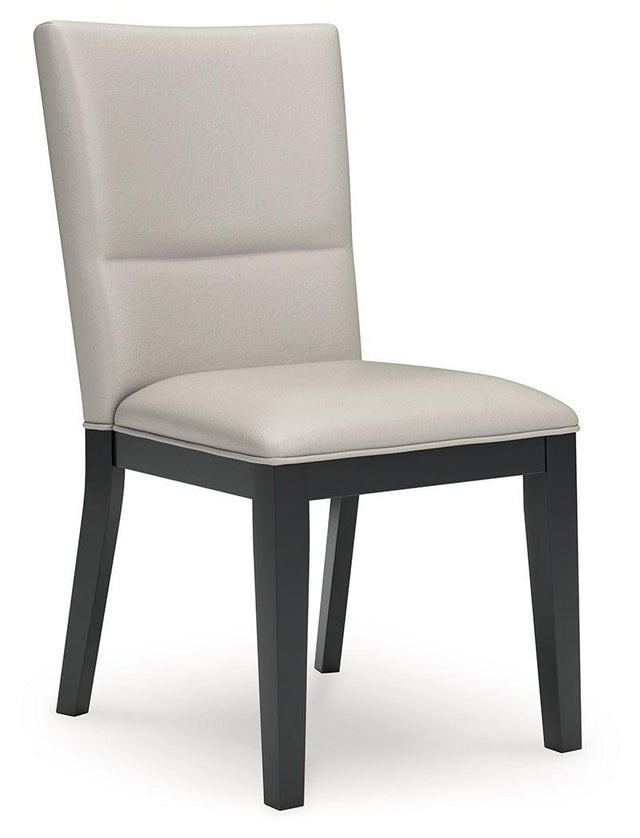 Ashley Glinari Dining UPH Side Chair (2/CN) - Taupe/Black