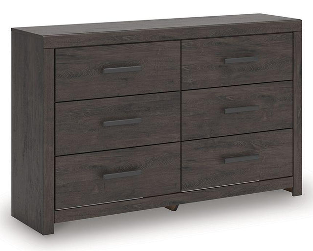 Ashley Prendonea Six Drawer Dresser - Charcoal