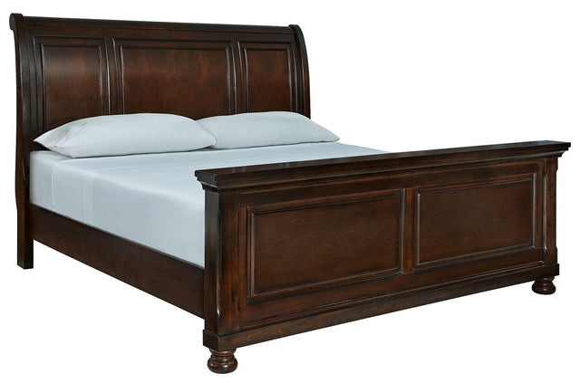 Ashley Porter - Rustic Brown - California King Sleigh Bed