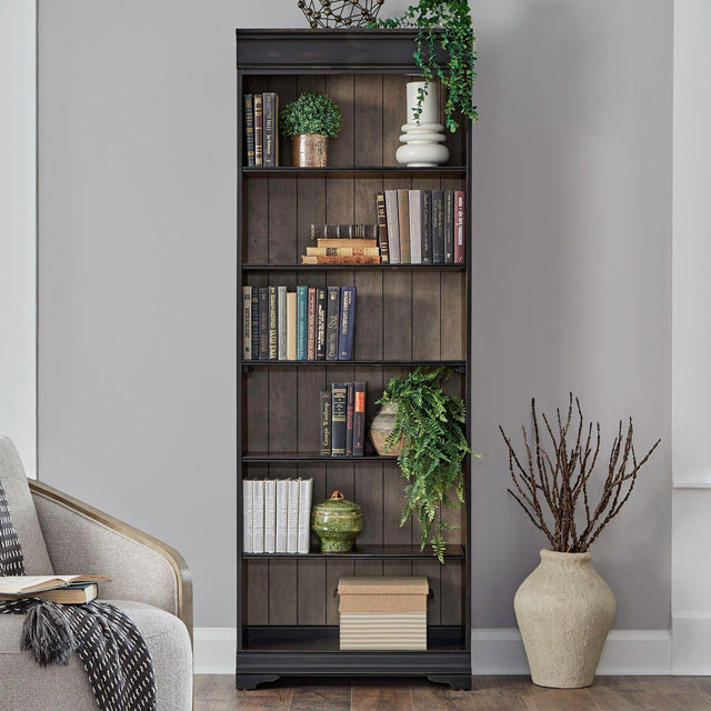 Liberty Furniture Meritage - 84" Bookcase (RTA) - Black