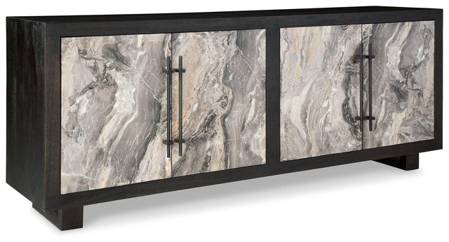 Ashley Lakenwood Accent Cabinet - Black/Gray/Ivory