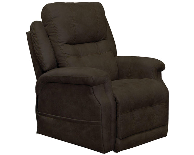 Catnapper Haywood - Power Headrest Power Lift Lay Flat Recliner With Heat & Massage - Chocolate - 44"