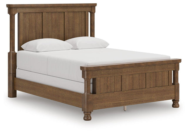 Ashley Rowlenstown - Queen Poster Bed - Brown