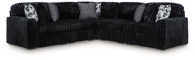 Ashley Midnight-Madness - 5-Piece Sectional - Onyx